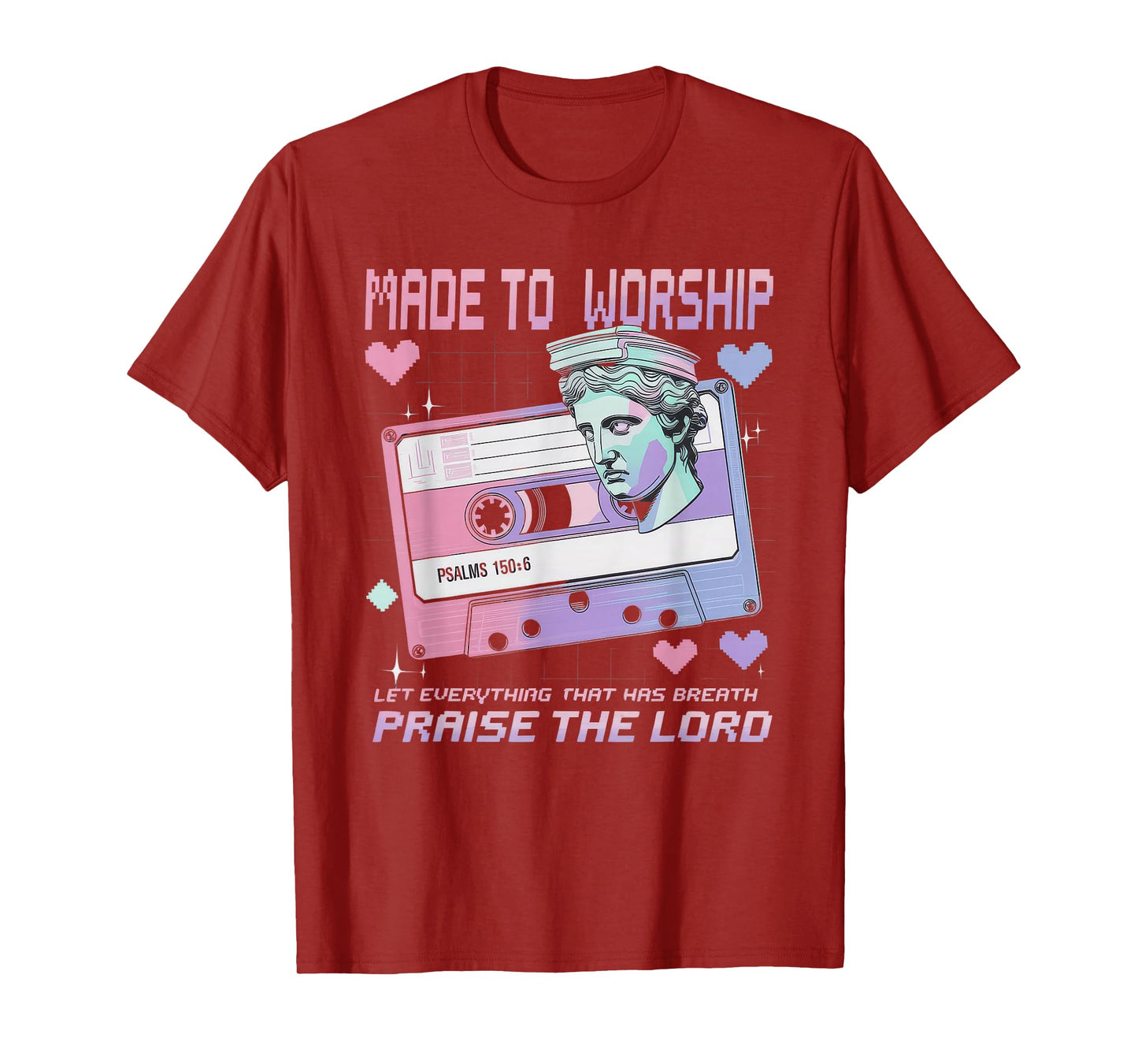 Worship Tshirt Christian Music Retro Cassette Psalms 150:6 T-Shirt