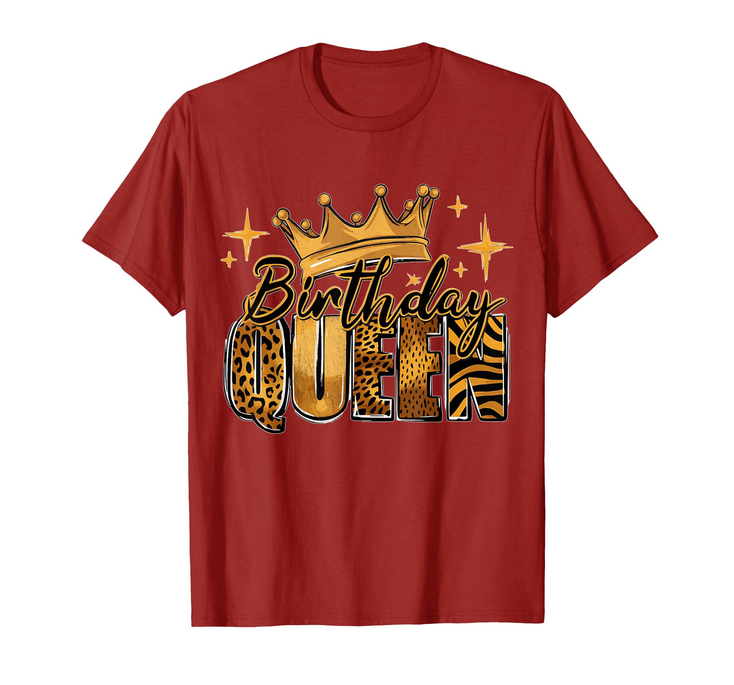 Birthday Queen Golden Crown American Afro Girls Women party T-Shirt