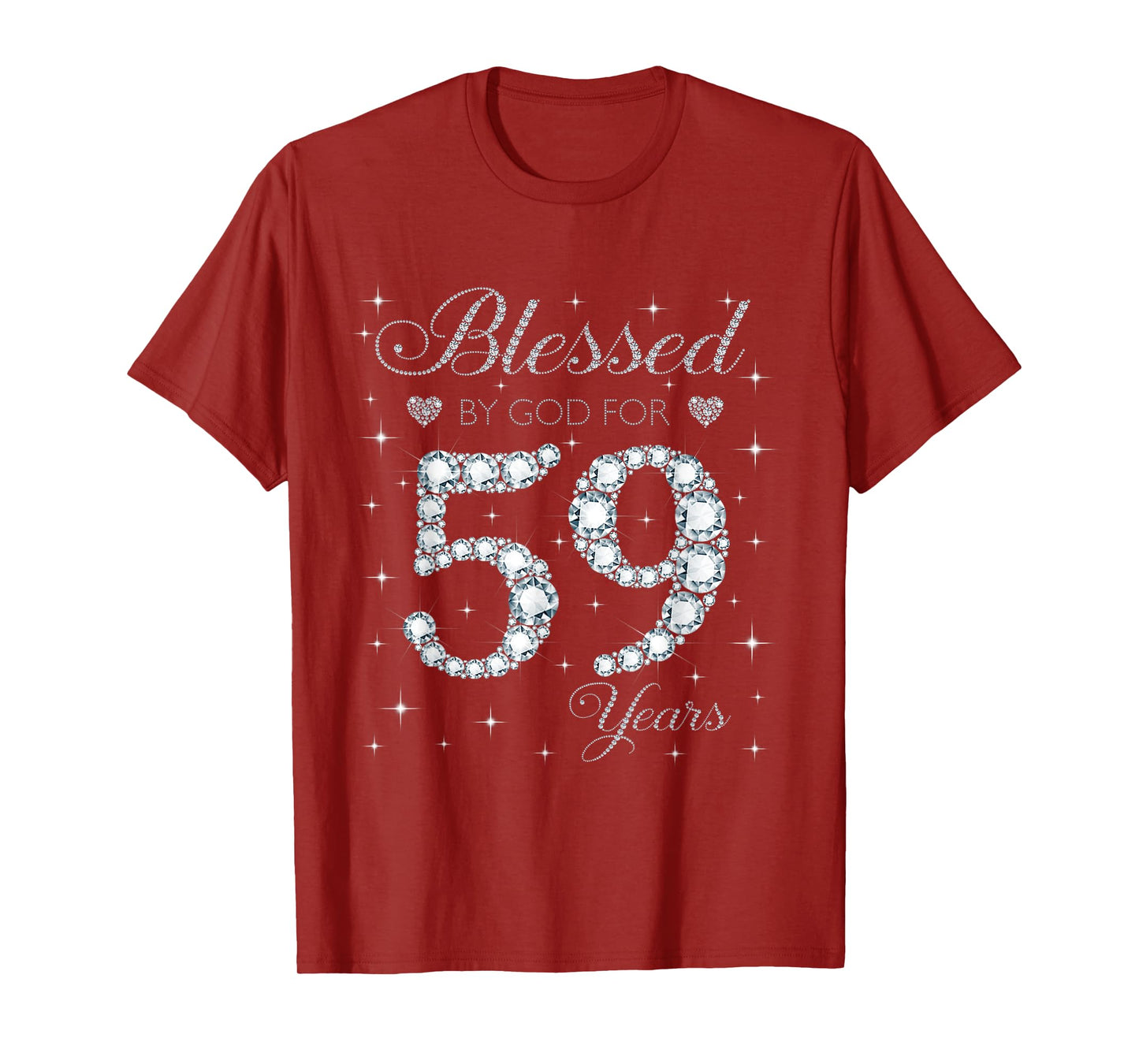 Blessed by God For 59 Years Old 59th Birthday Gift For Women T-Shirt