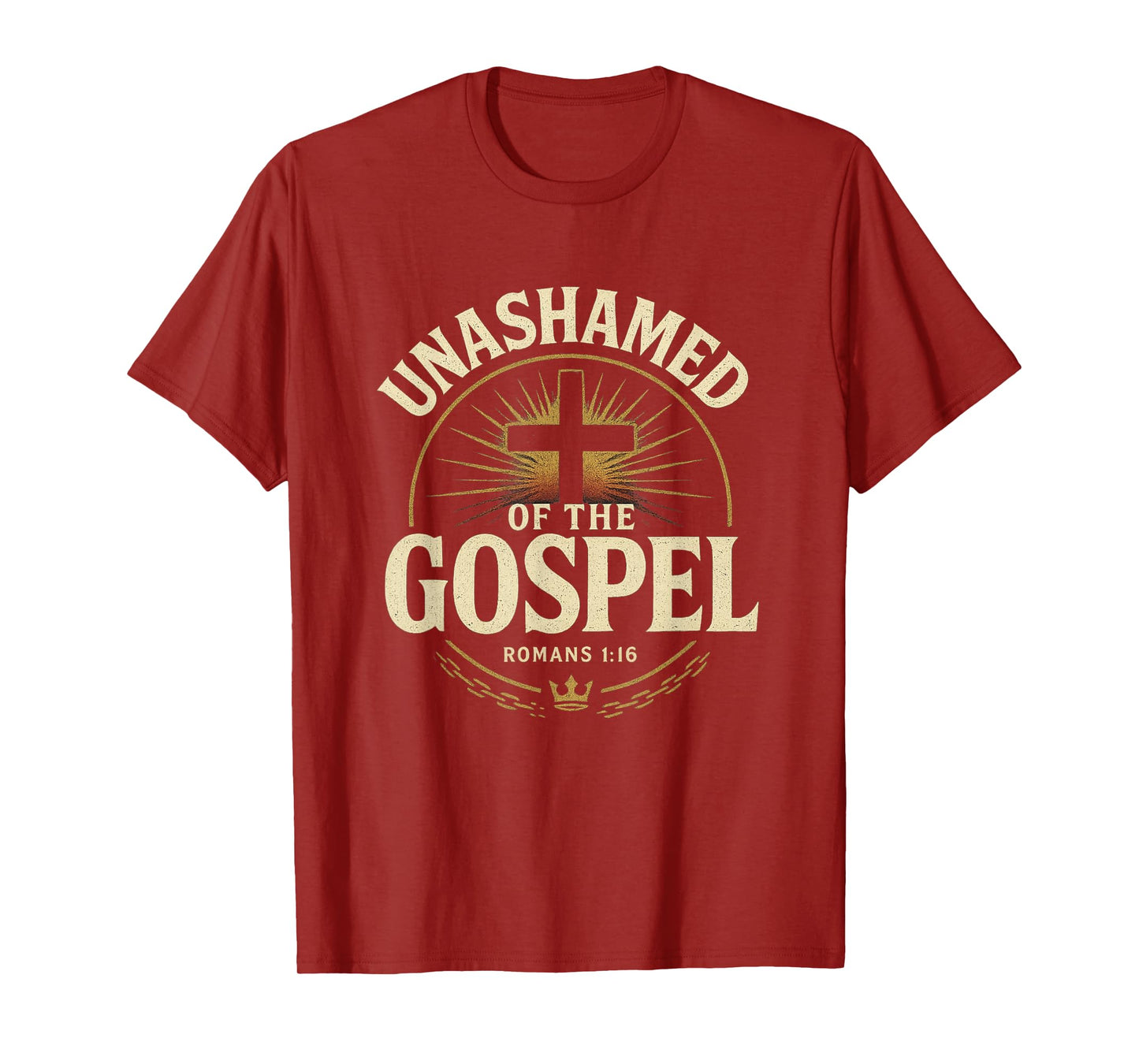 Unashamed of The Gospel Romans 1:16 Bold Christian Urban T-Shirt