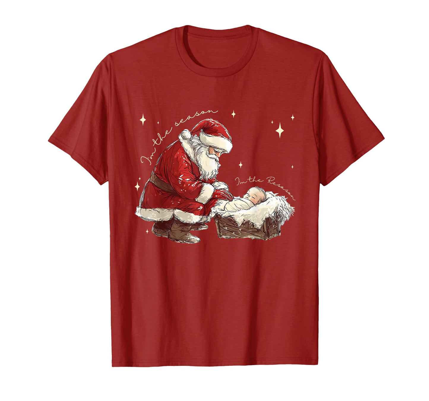 Retro I'm The Season Im The Reason Santa Religious Christmas T-Shirt