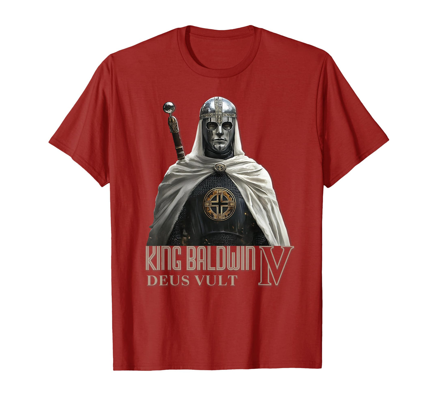 King Baldwin IV Jerusalem Cross Catholic T-Shirt