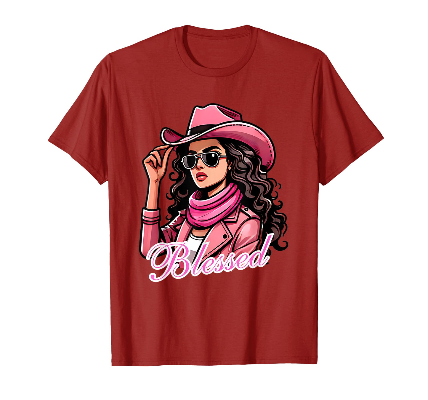 Blessed Black Cowgirl Western Swag African Christian Woman T-Shirt