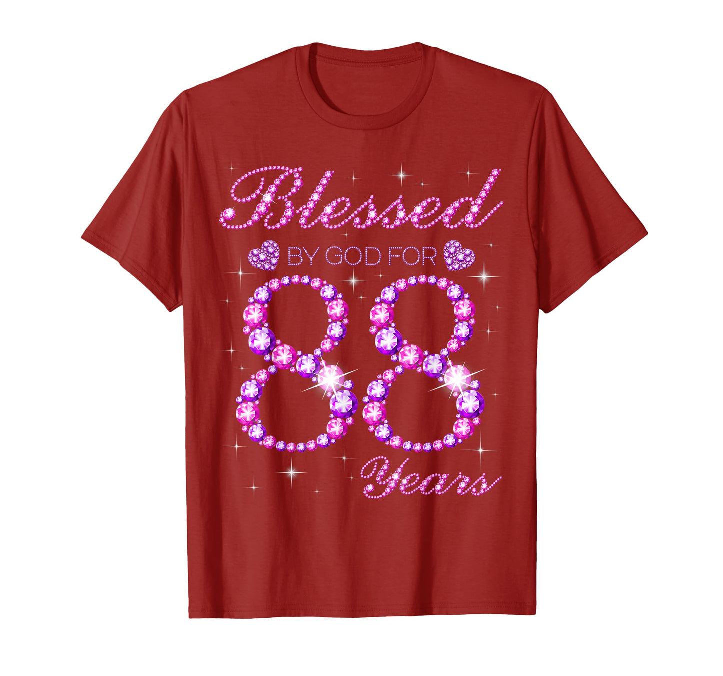 Blessed by God for 88 Years Old 88th Birthday Party T-Shirt