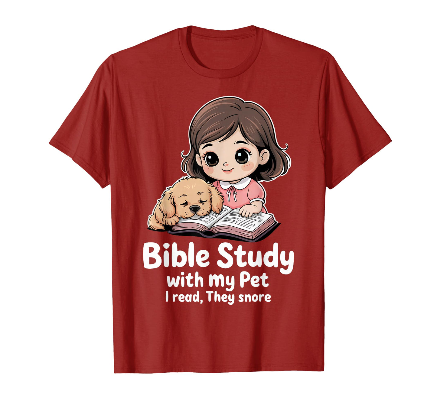 Bible Study with My Pet I Read, They Snore Christian Pets T-Shirt