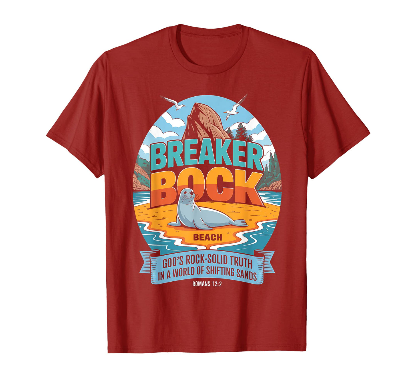 Breaker Rock Beach Gods Rock Solid Truth In A World VBS 2025 T-Shirt