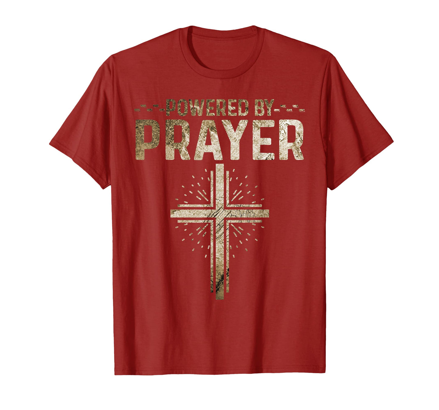 Powered By Prayer Retro Christian Religious graphic T-Shirt