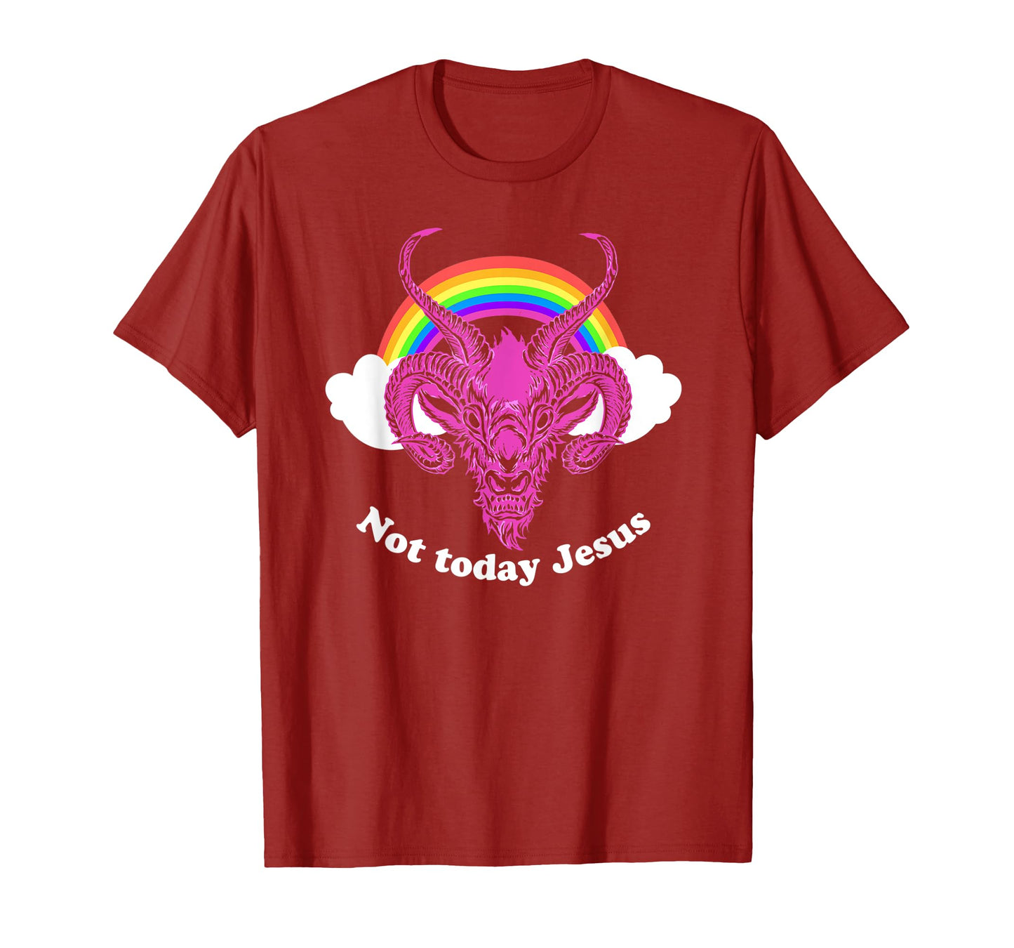 "Not Today Jesus" Goth/Grunge Clothing Hail Satan T-Shirt