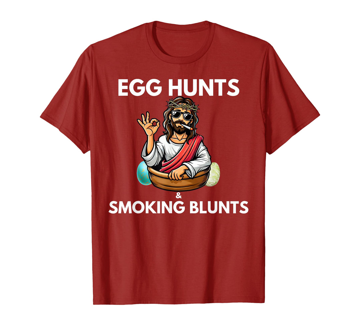 Easter 420 2025 Blunt Stoner Cannabis Weed Design Unisex-Adults T-Shirt Black Small Crew Neck Short Sleeve Modern Novelty Humor Gift T-Shirt