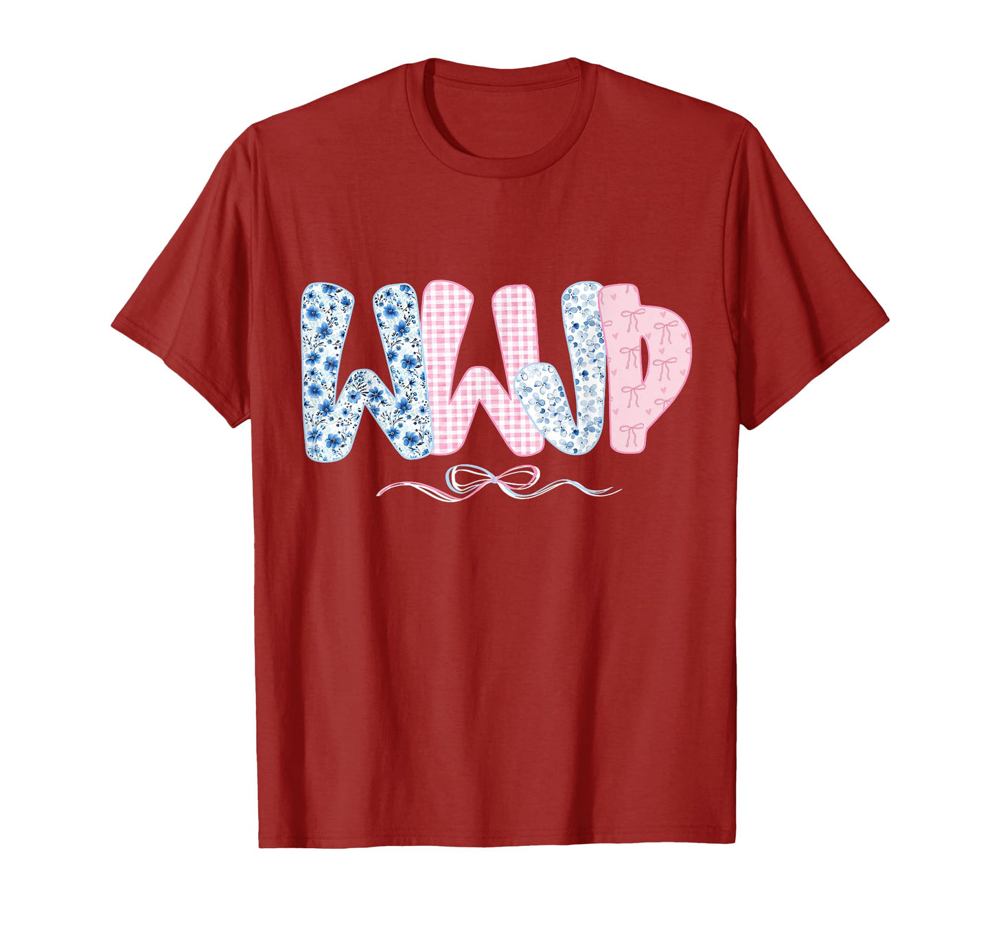 WWJD Coquette Bow Vintage Boho Floral Christian Jesus Women T-Shirt