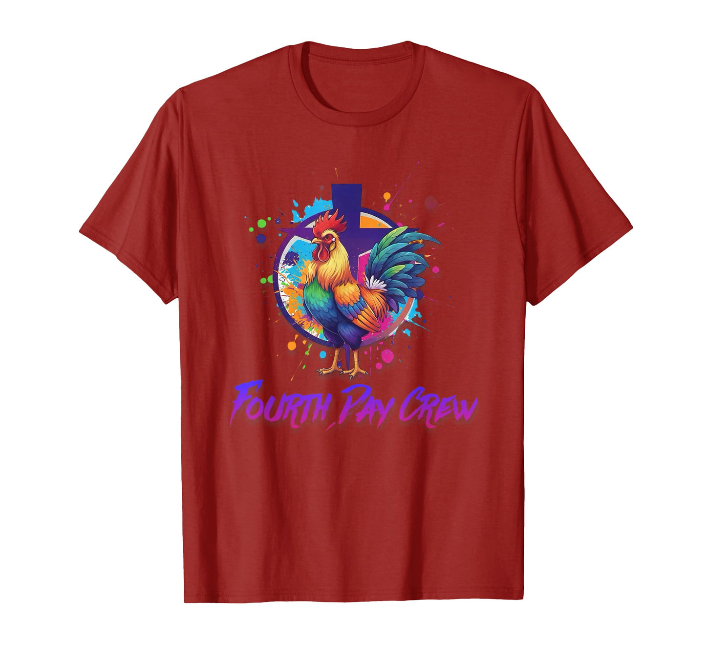 DeColores Cursillo Rainbow Rooster Catholic T-Shirt