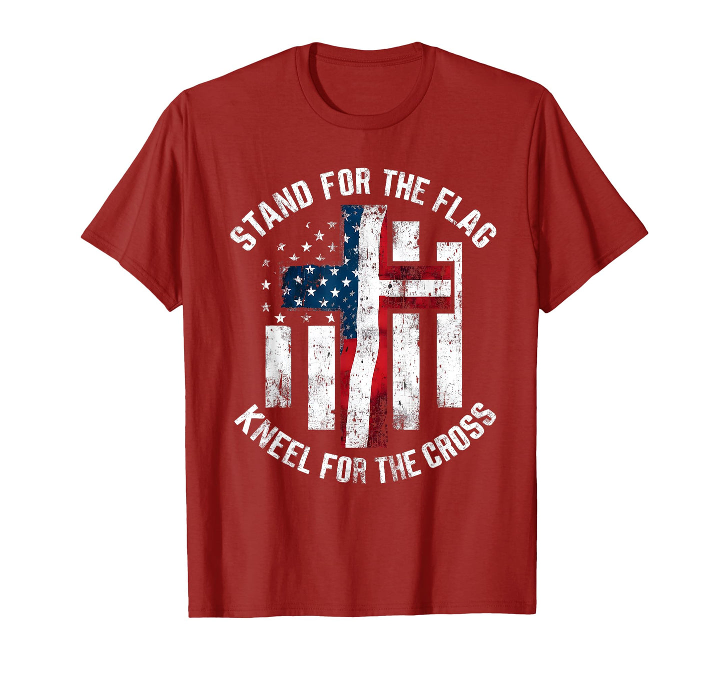 USA Flag Religious Quote 4th of July Christian Faith T-Shirt for Women Men