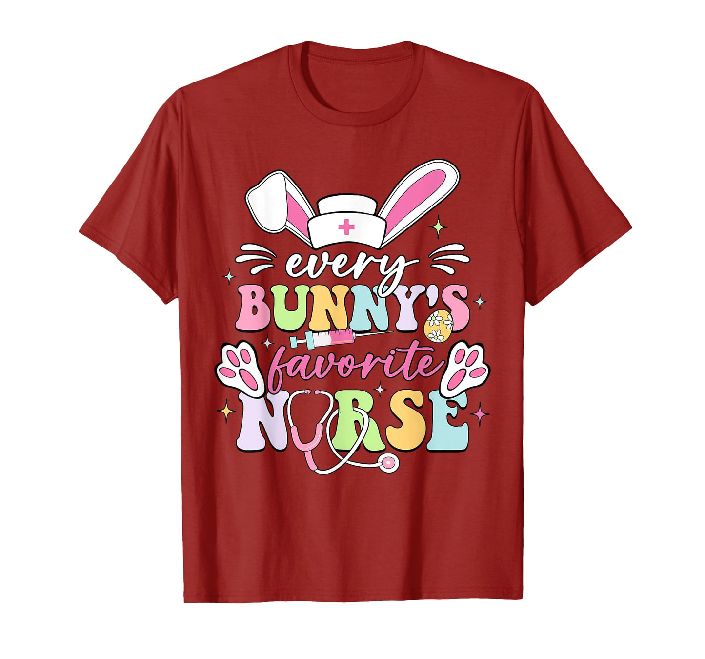 Every Bunny's Favorite Nurse Cute Easter Bunny Nurse Squad T-Shirt
