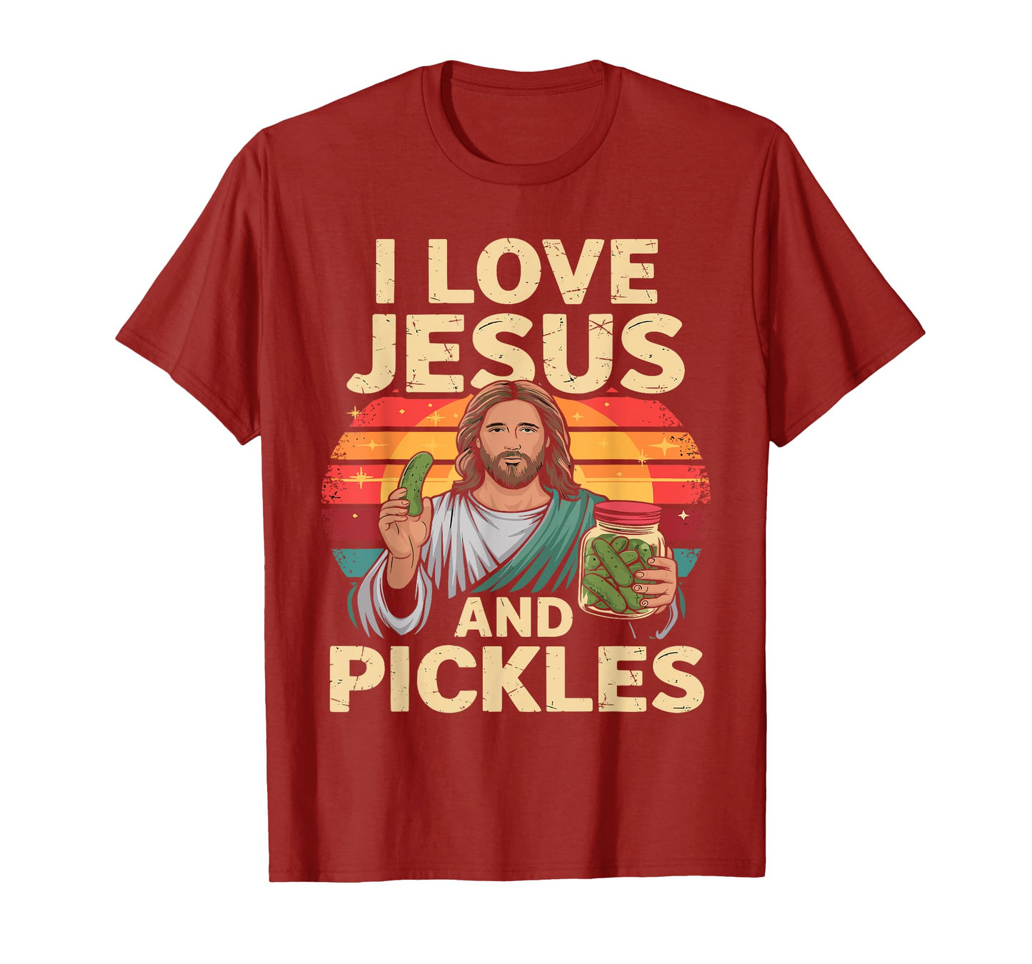 I Love Jesus And Pickles Shirt Cucumber Jesus Pickles T-Shirt