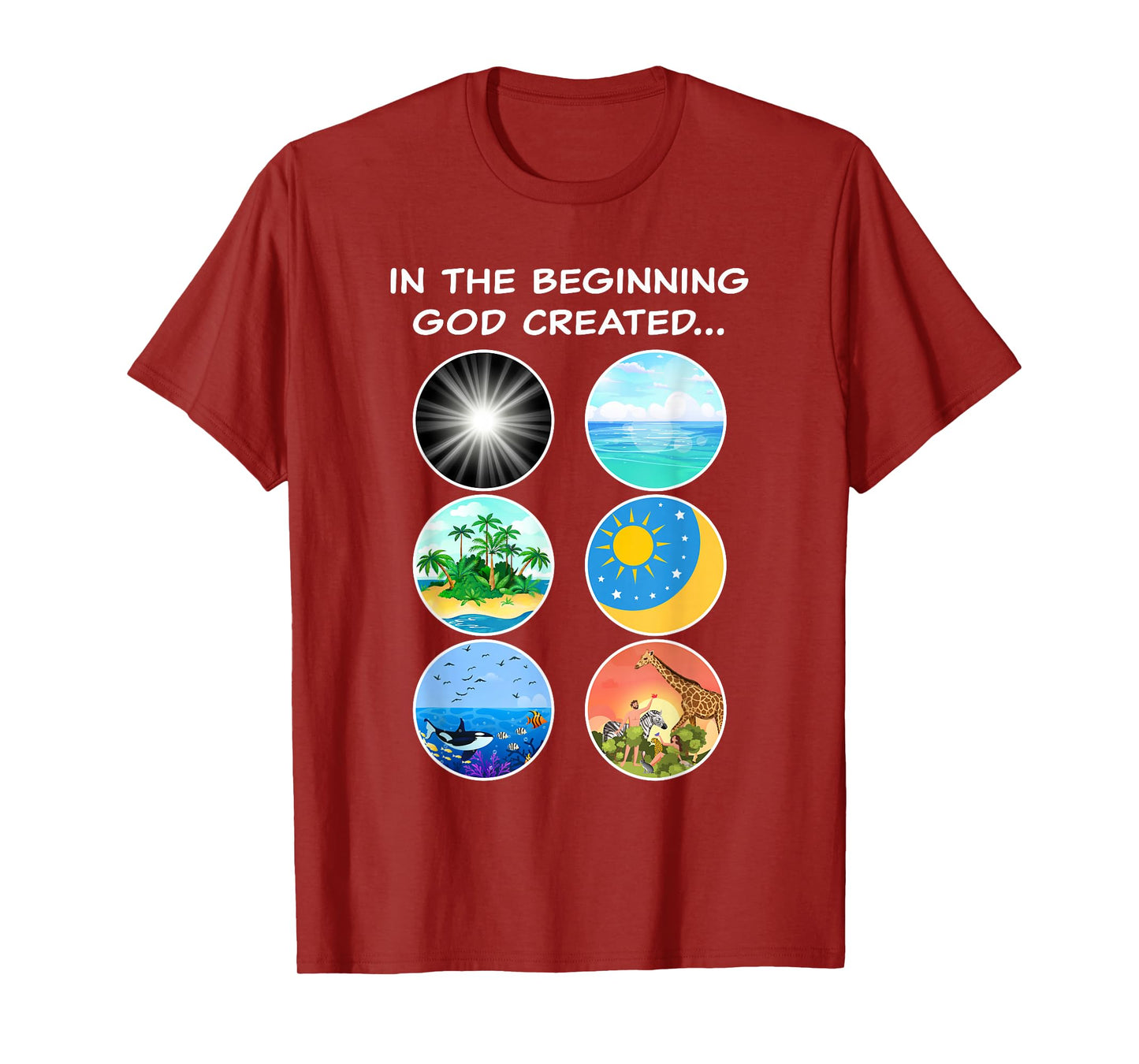 In The Beginning GOD Created: School Teacher & Kids Creation T-Shirt