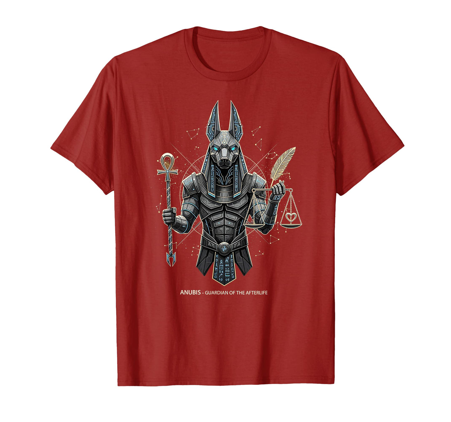 Anubis God King Pharaoh of Egypt Graphic Design Illustration T-Shirt