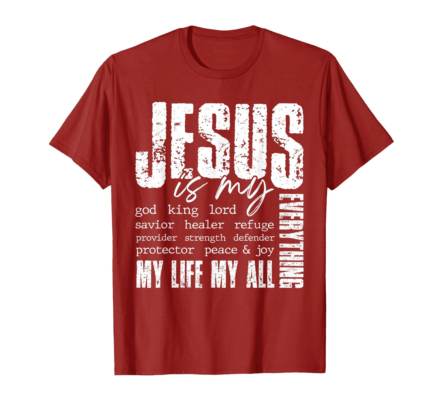 God Jesus is My King Lord Savior Cross Religious Christians T-Shirt