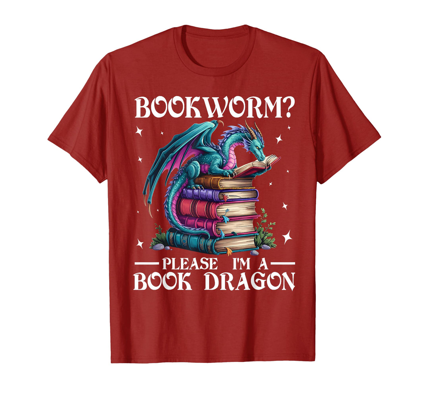 Bookworm Please I'm A Book Dragon Funny Blue Dragon T-Shirt