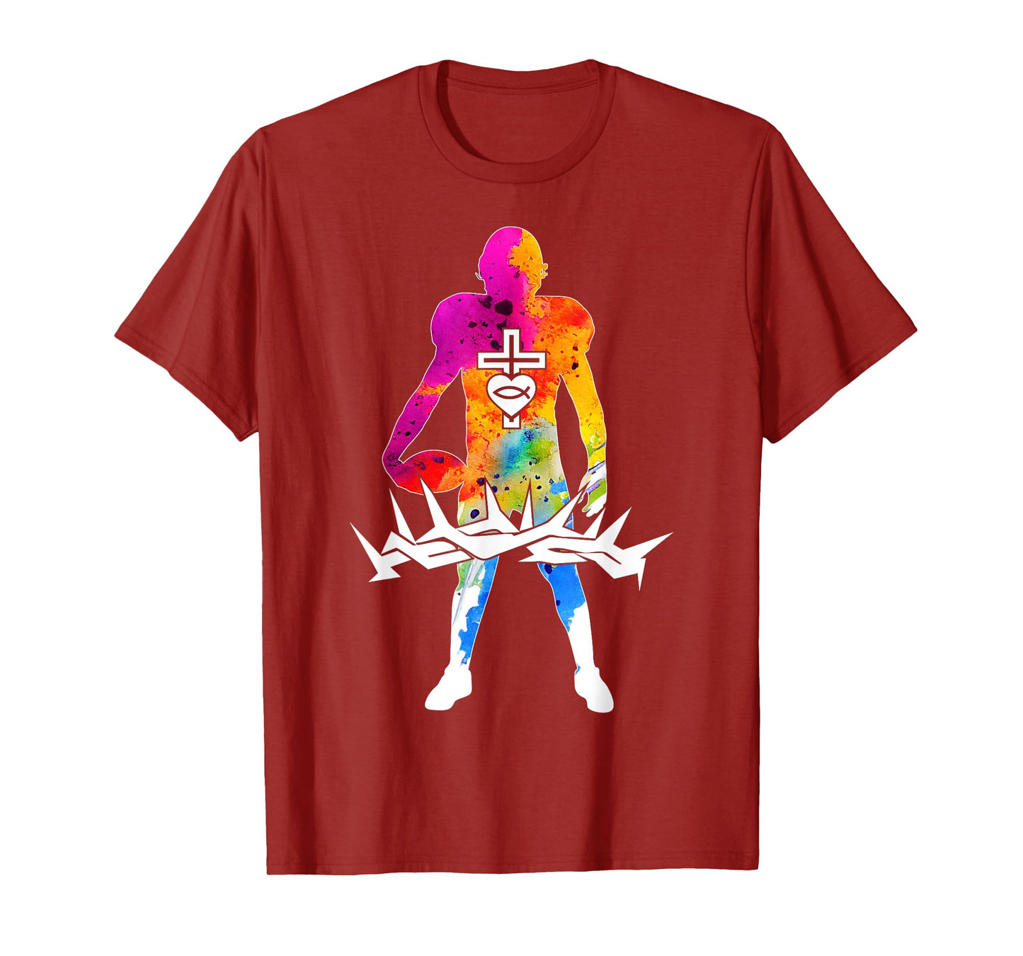 Religious Jesus Football Christian GOD Football T-Shirt