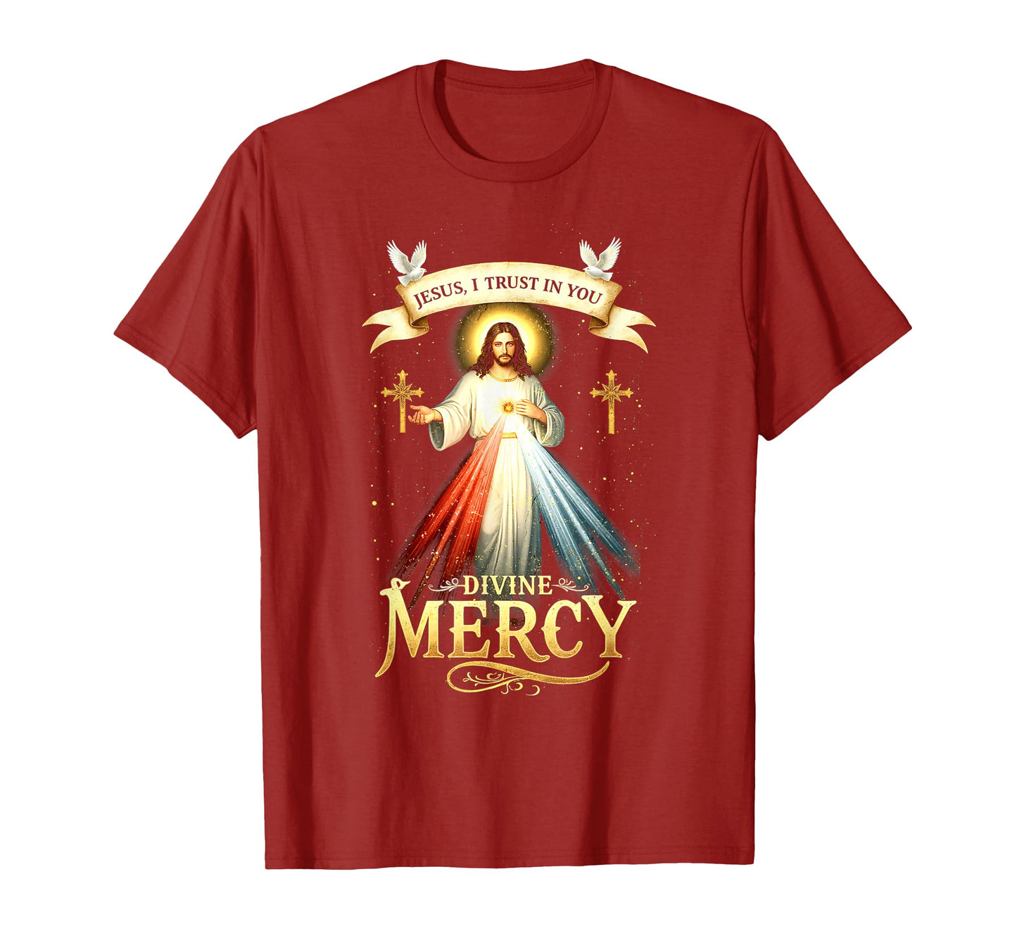 Jesus I Trust In You Divine Mercy Catholic Christian Jesus T-Shirt