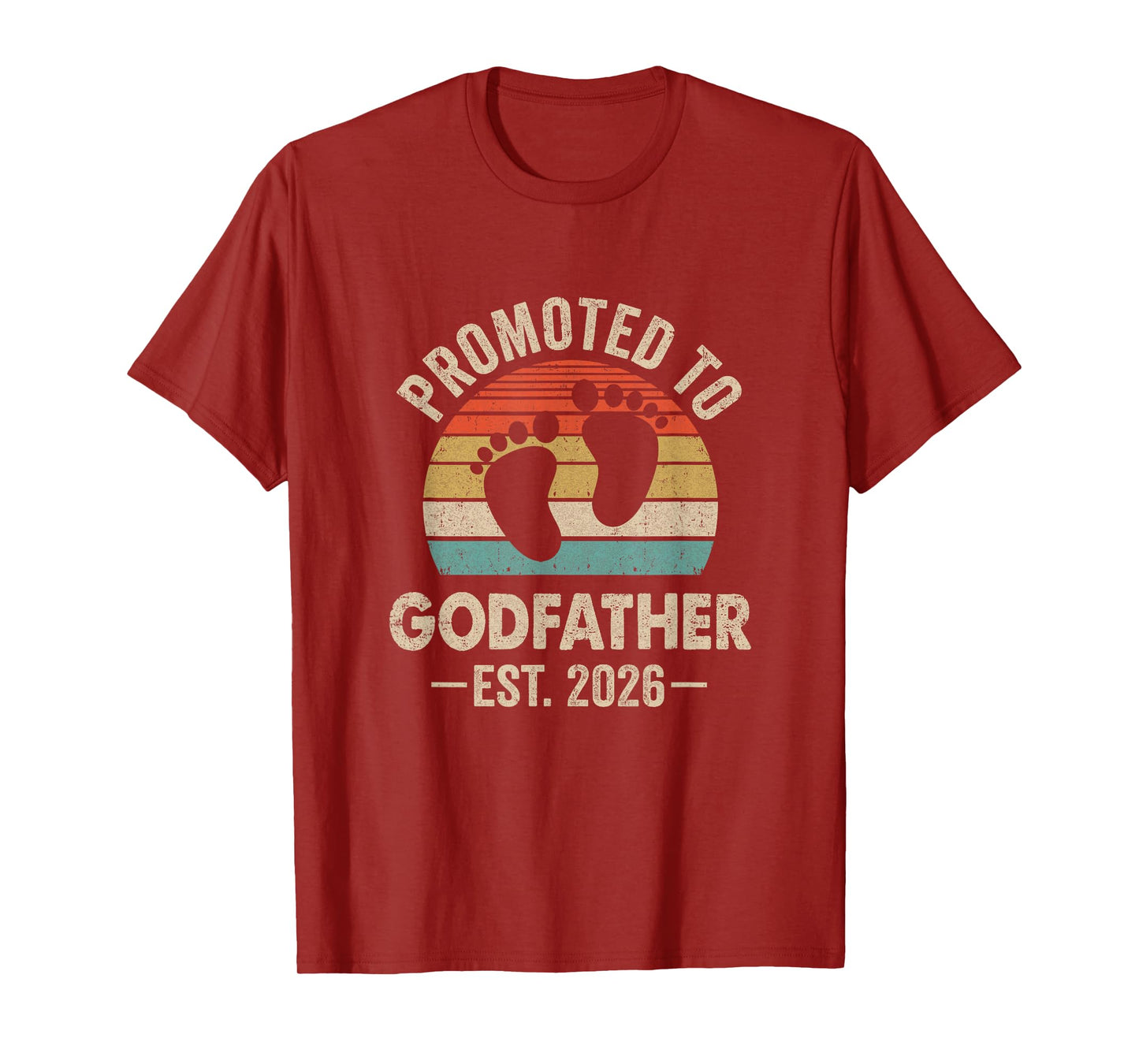 Promoted To Godfather Est 2026 Fathers Day Vintage T-Shirt