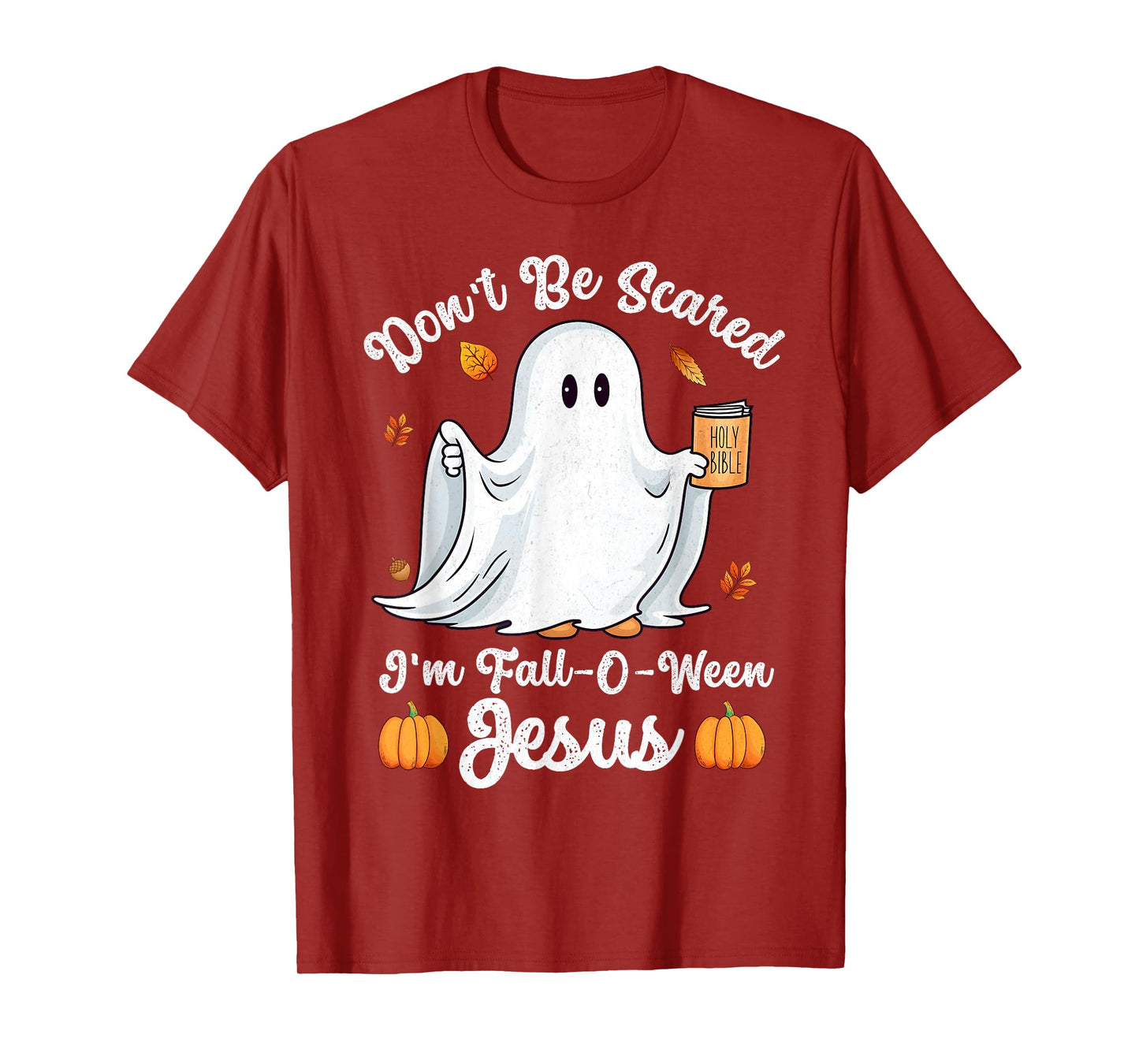 Cute Ghost Christian Halloween Fall-O-Ween Jesus Pumpkin T-Shirt