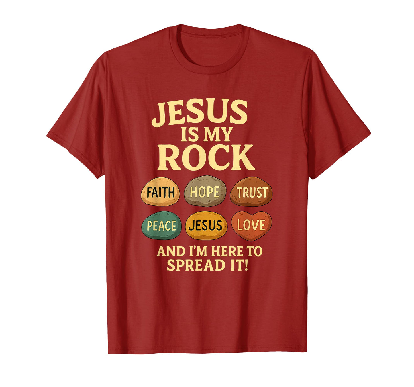 Jesus is My Rock Christian Faith Bible Verse Shirt T-Shirt