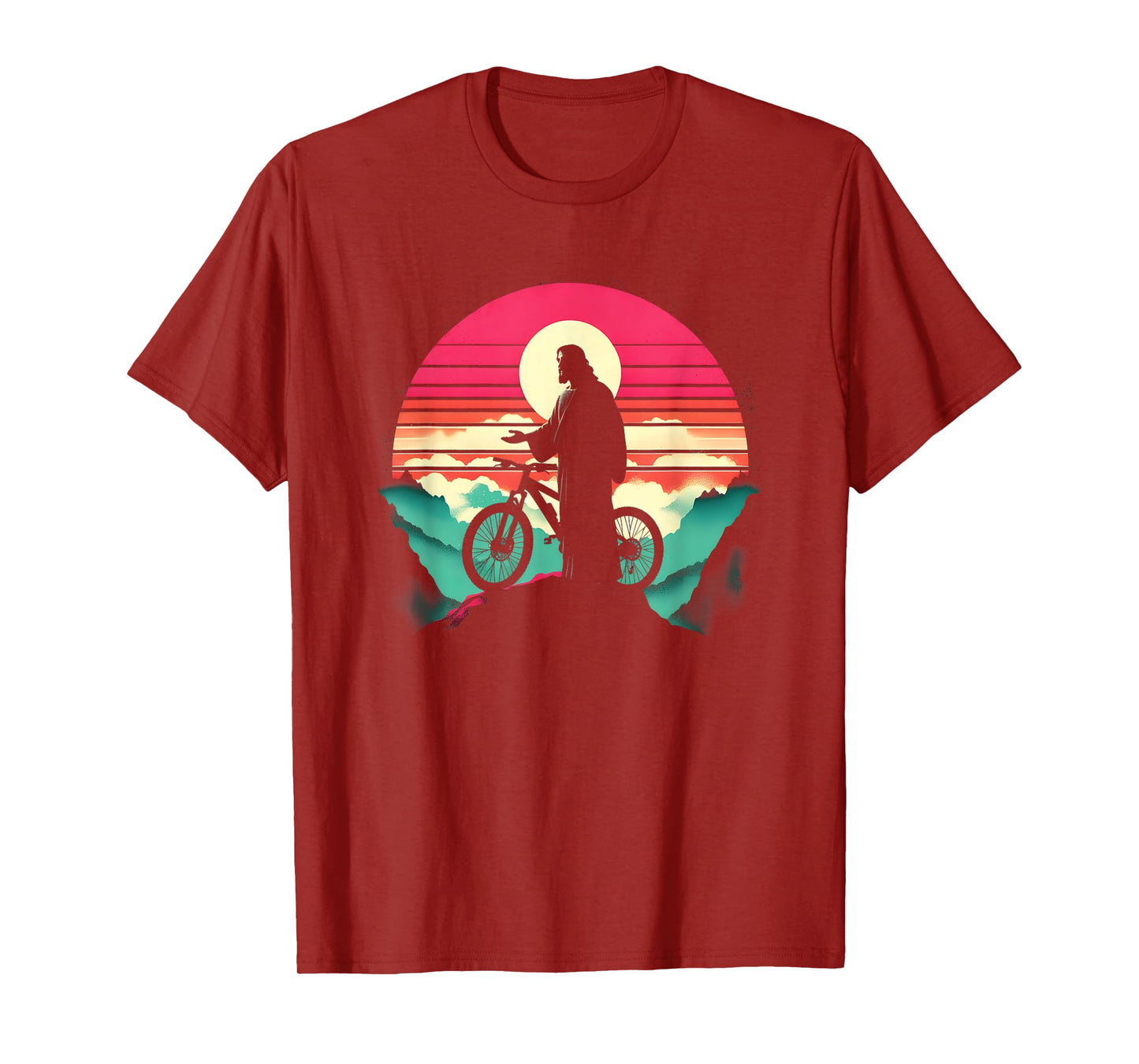 Jesus Mountain Bike - Funny Christian Religious Cyclist T-Shirt