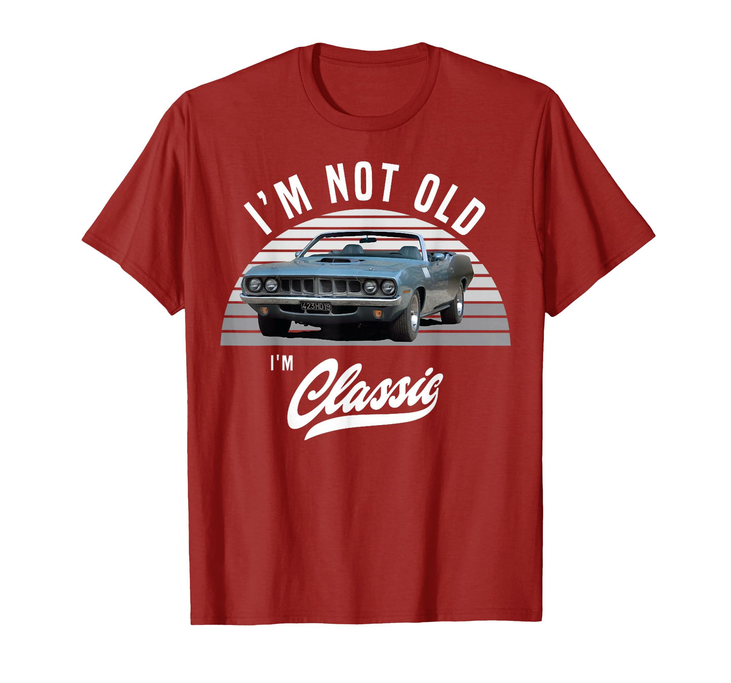 1971 Cuda Plymouth Barracuda Convertible Vintage Cars T-Shirt, Small