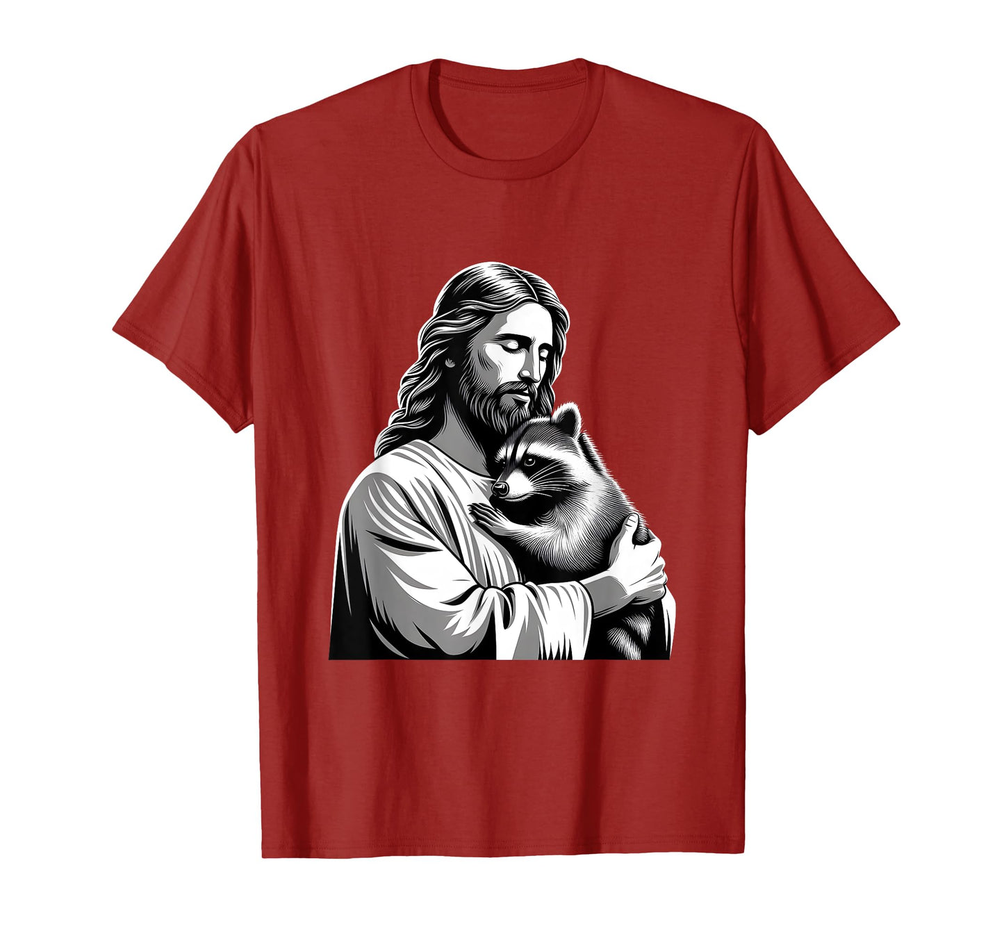 Raccoon Lover Christian Holding Trash God Faith Men Women T-Shirt