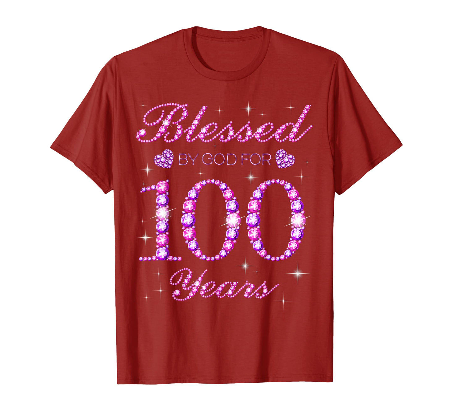 Blessed by God for 100 Years Old 100th Birthday Party T-Shirt