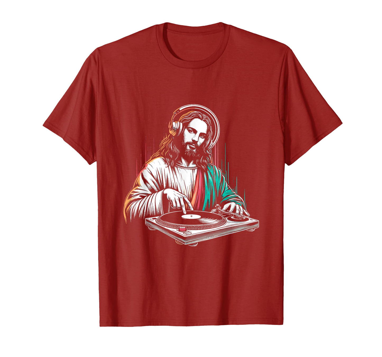 Jesus Christ DJ - Funny Vintage Holy Turntables Music Lover T-Shirt
