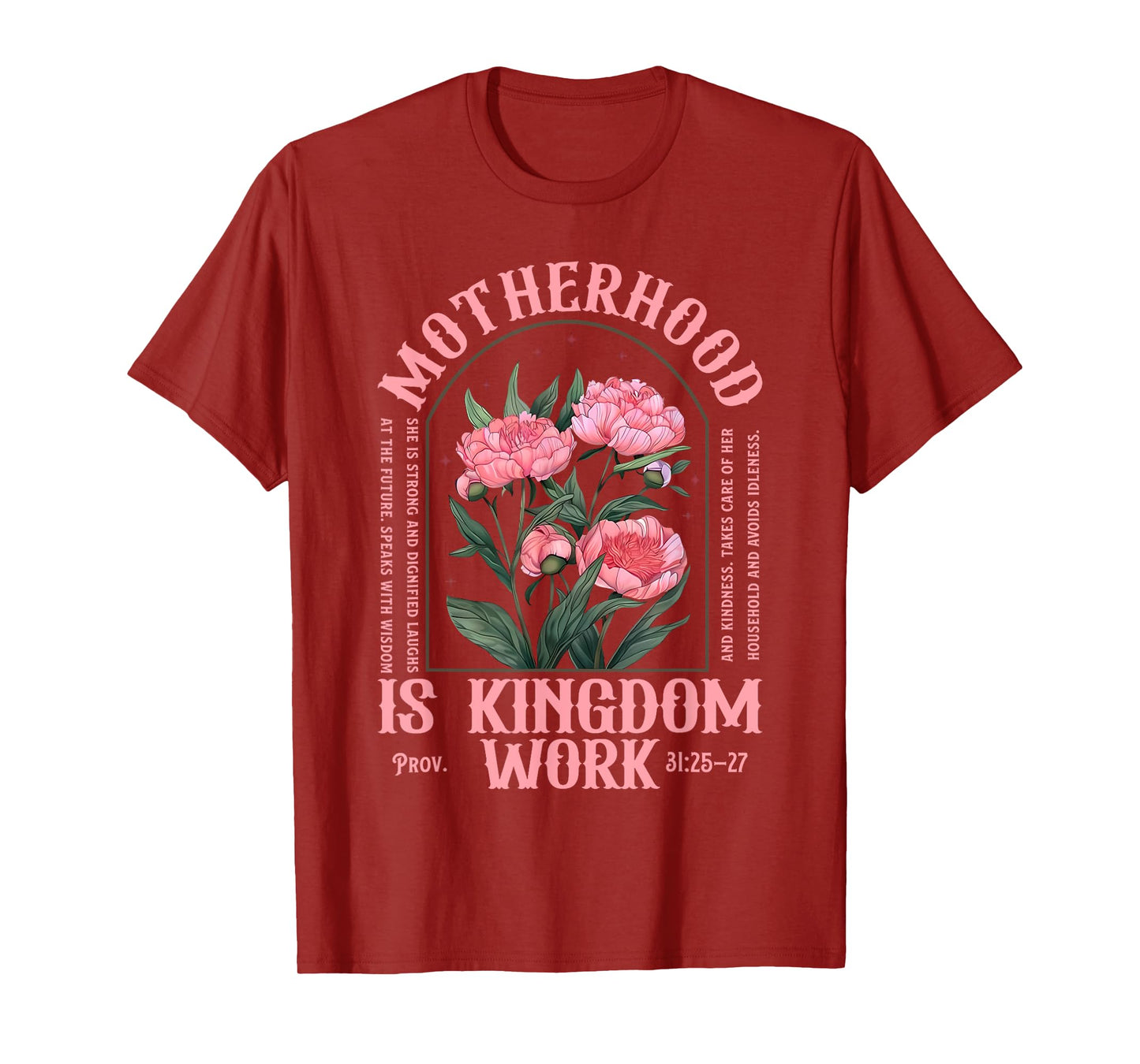 Motherhood is Kingdom Work Christian Mothers Day T-Shirt