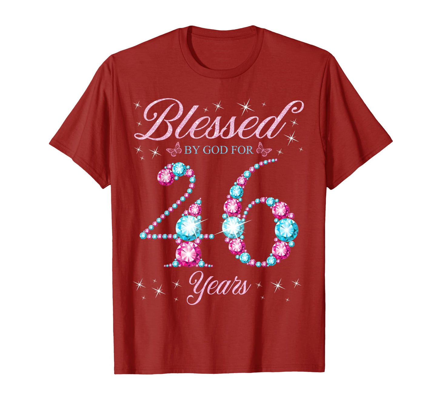 Blessed By God For 46 Years Old 46th Birthday Woman Queen T-Shirt