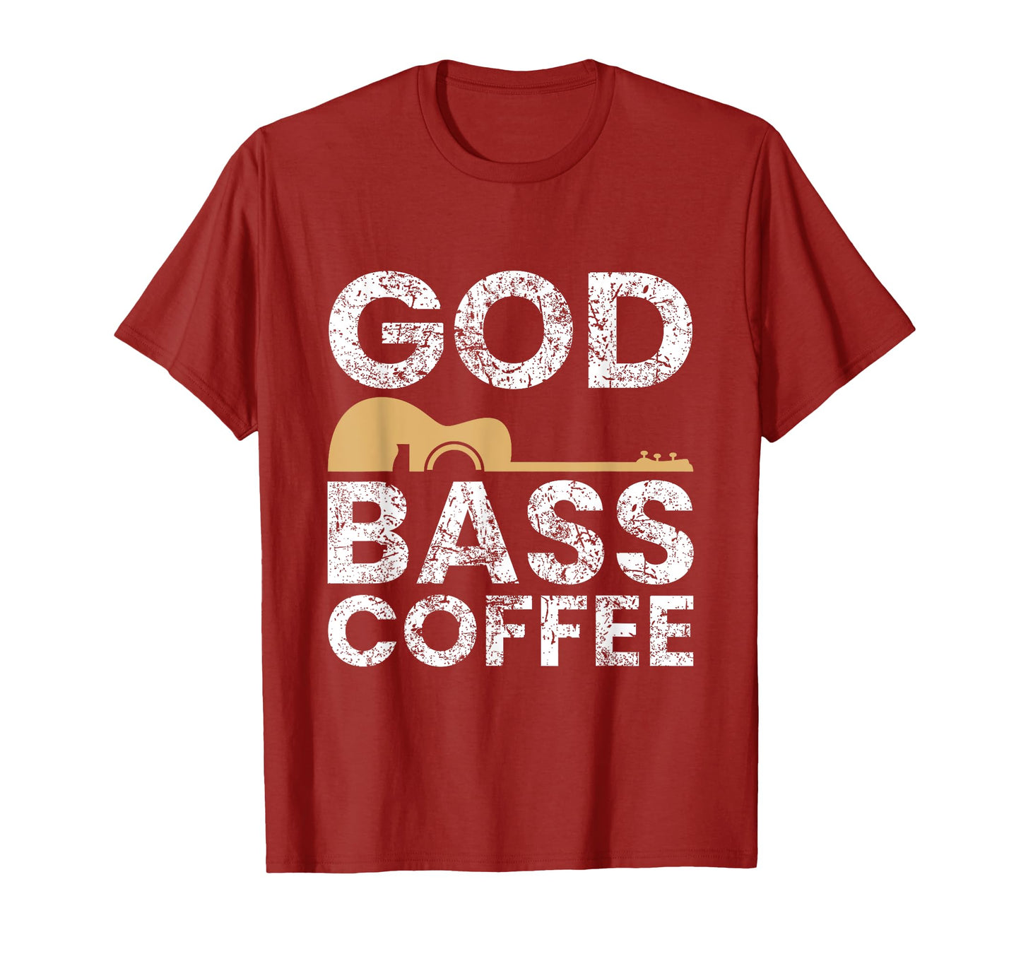 God Bass Coffee Guitar Christian Religious Church Music Gift T-Shirt