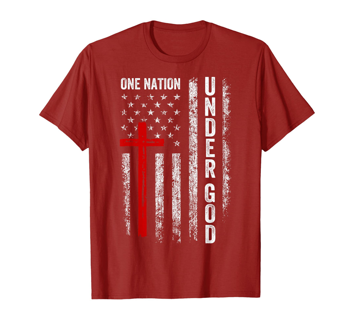USA Flag Christian Faith Family Freedom Dad Men 4th Of July T-Shirt