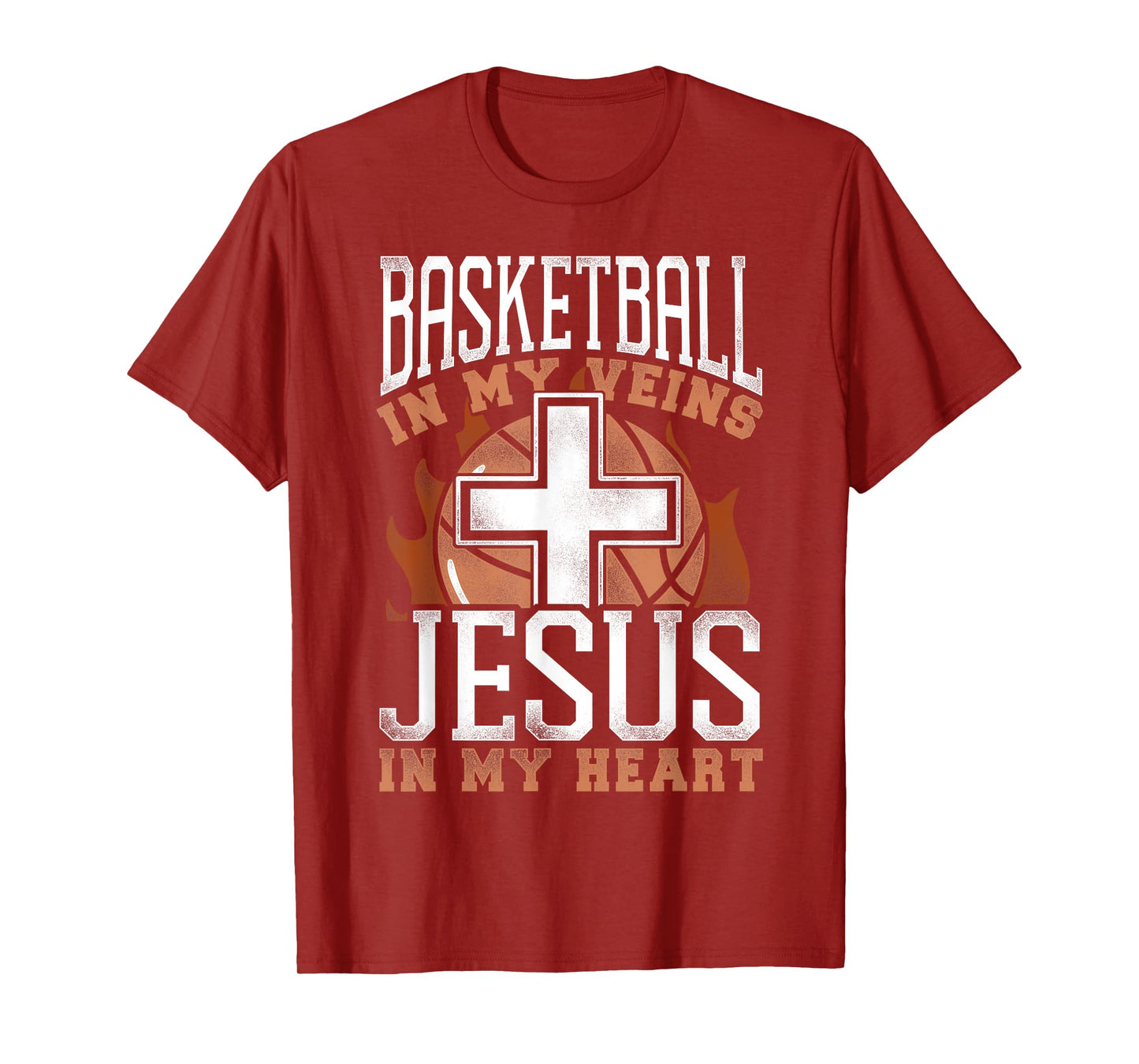 Basketball Bball Jesus Faith Christian Basketball In My T-Shirt