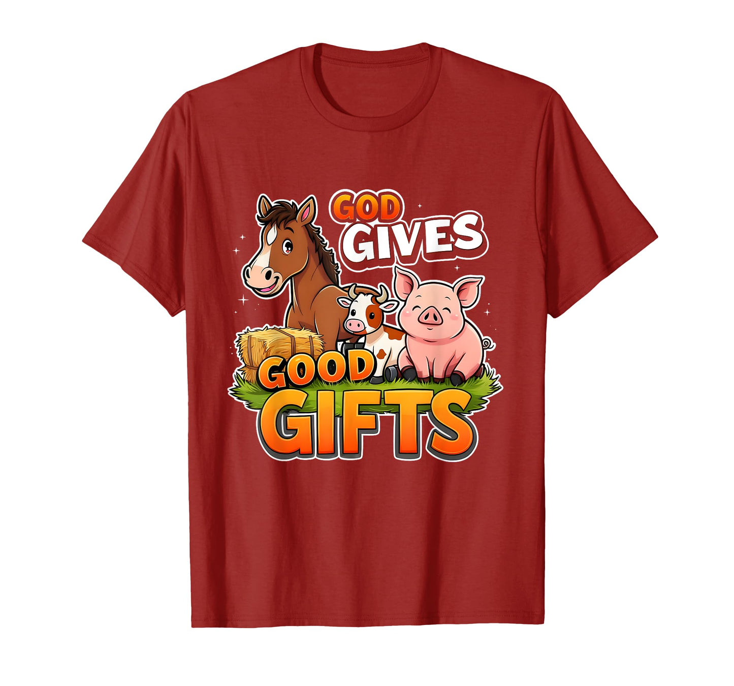 God Gives Good Gifts Farm Bible Verse Yee Haw VBS 2025 T-Shirt