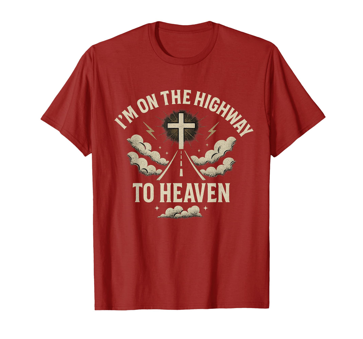 I’m On The Highway to Heaven - Funny Christian Rock T-Shirt