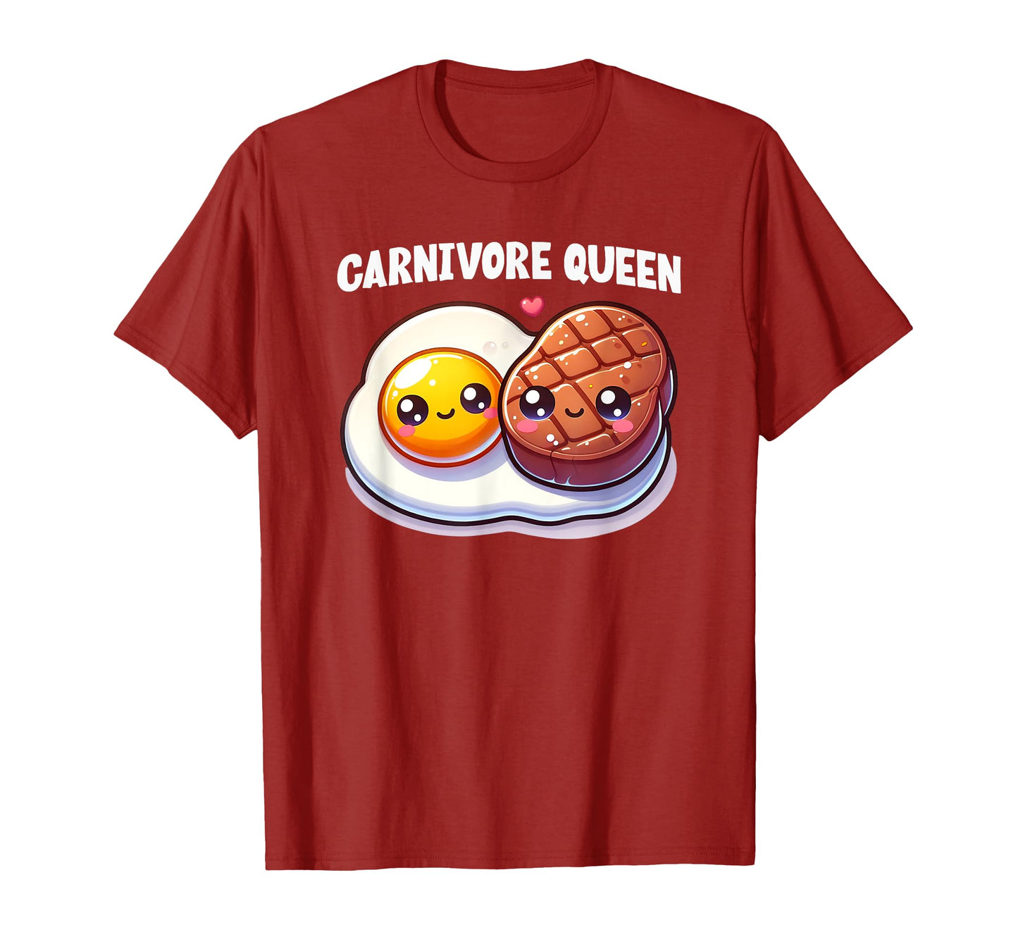Carnivore Queen Steak Eggs Meat Eater Keto Diet Gym Workout T-Shirt