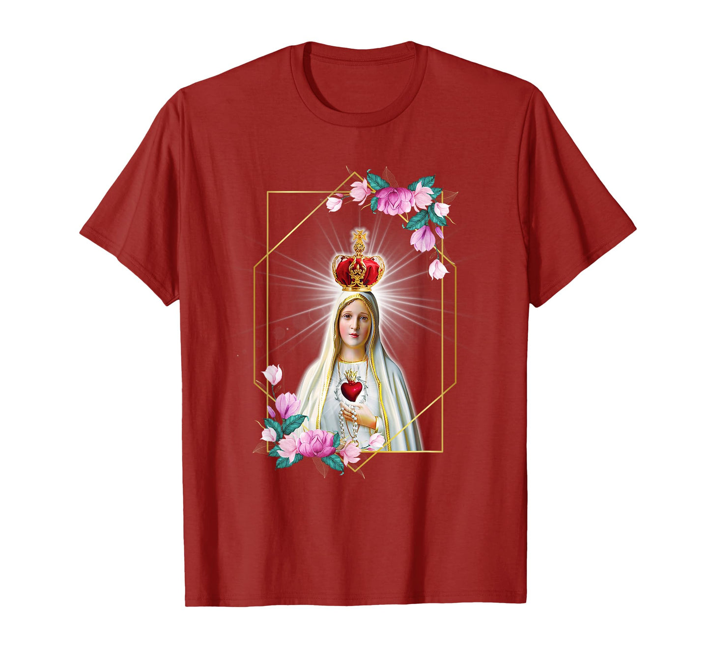 Our Lady of Fatima Immaculate Heart of Blessed Virgin Mary T-Shirt