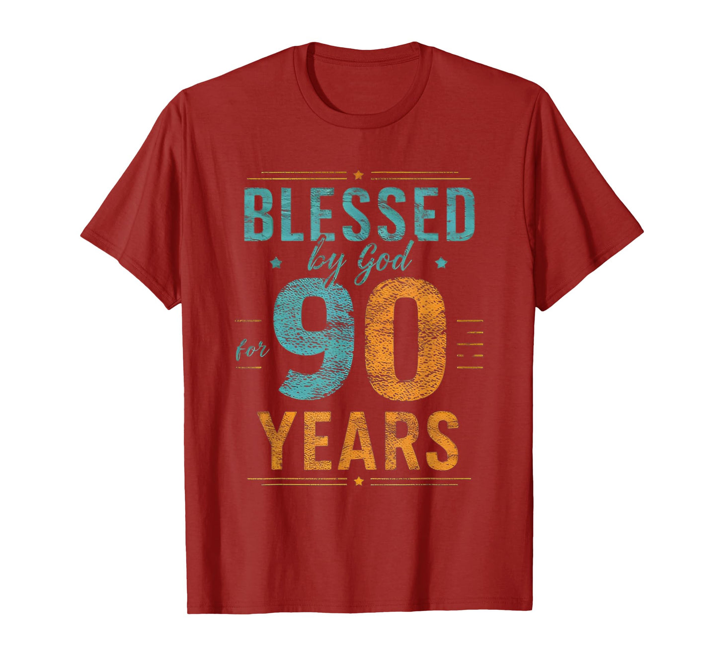 blessed by god for 90 Years - 90th Birthday 90 Years Old T-Shirt