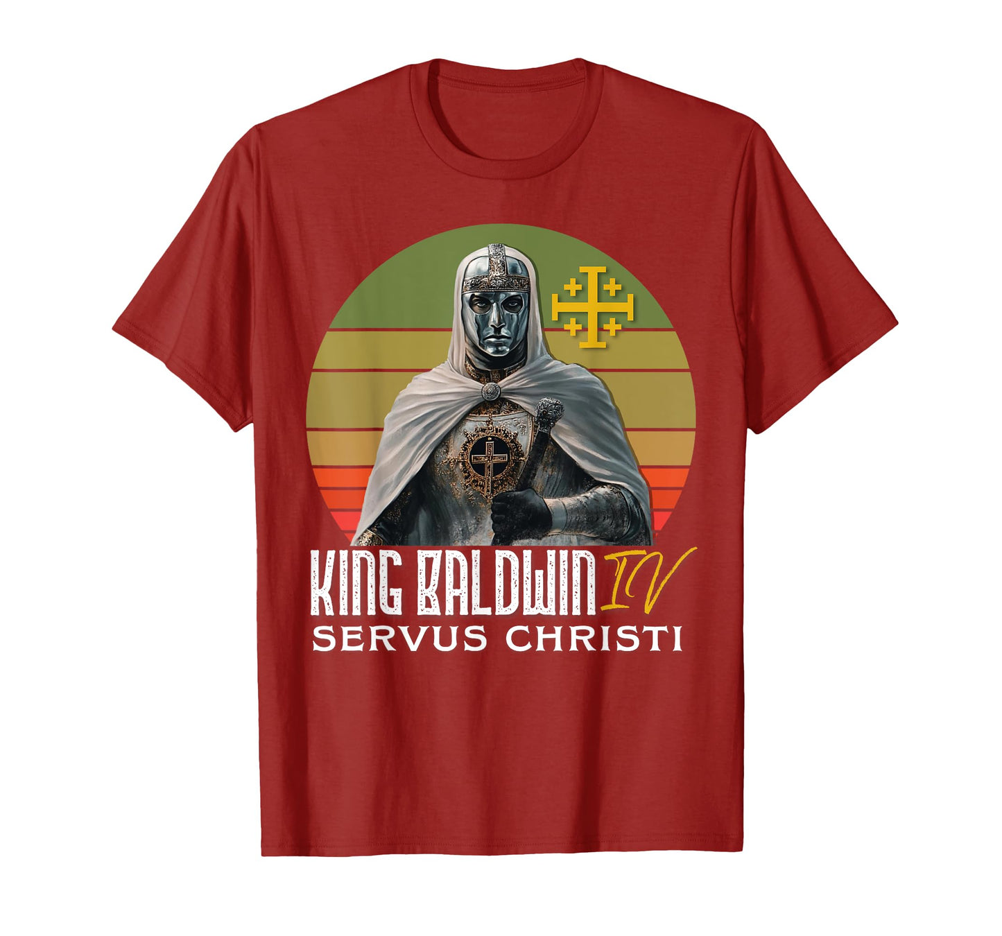 King Baldwin IV Jerusalem Cross Catholic T-Shirt