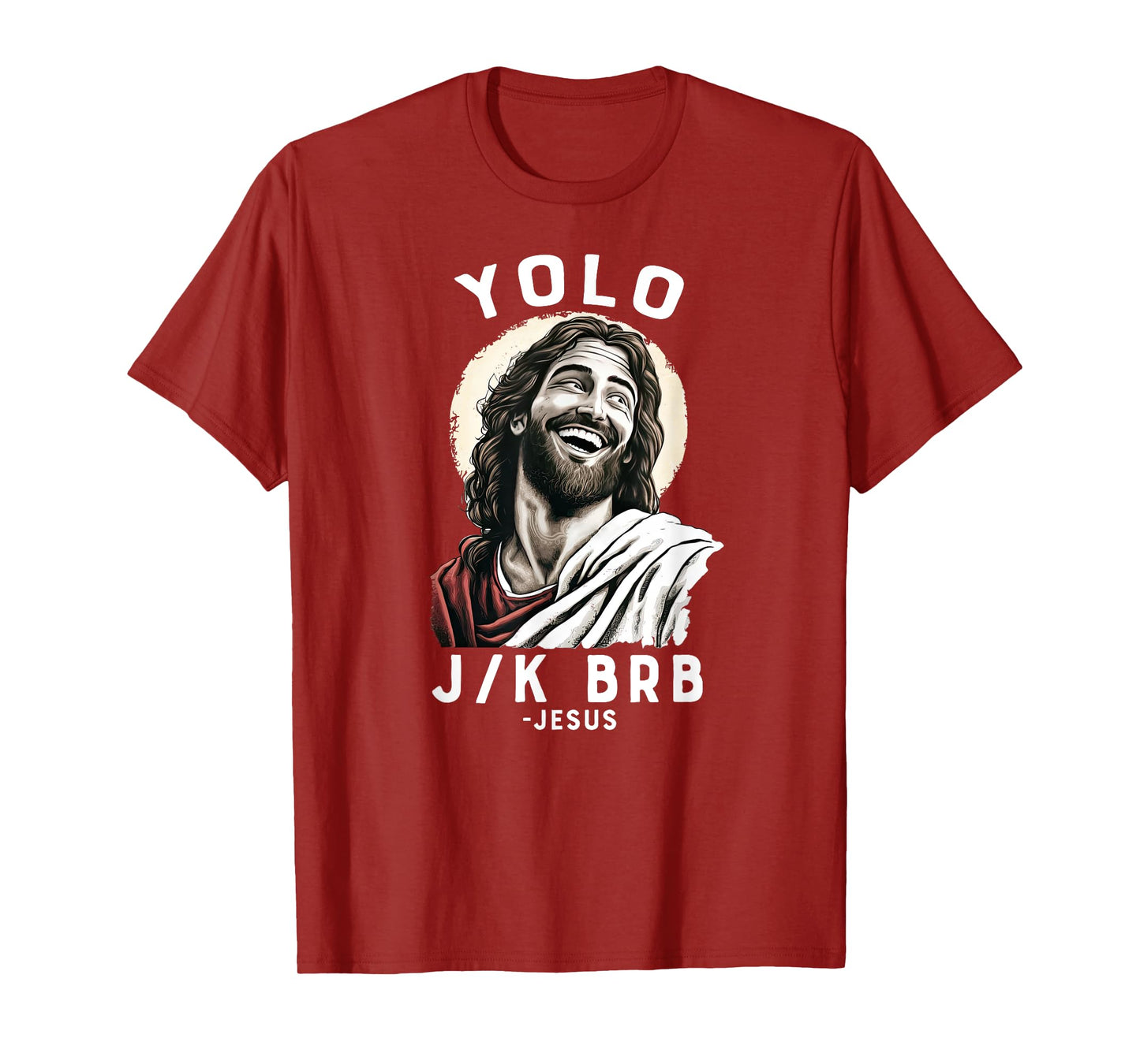 Team Jesus 28:6 Funny Christian Easter Jesus YOLO JK BRB T-Shirt - Black, Small