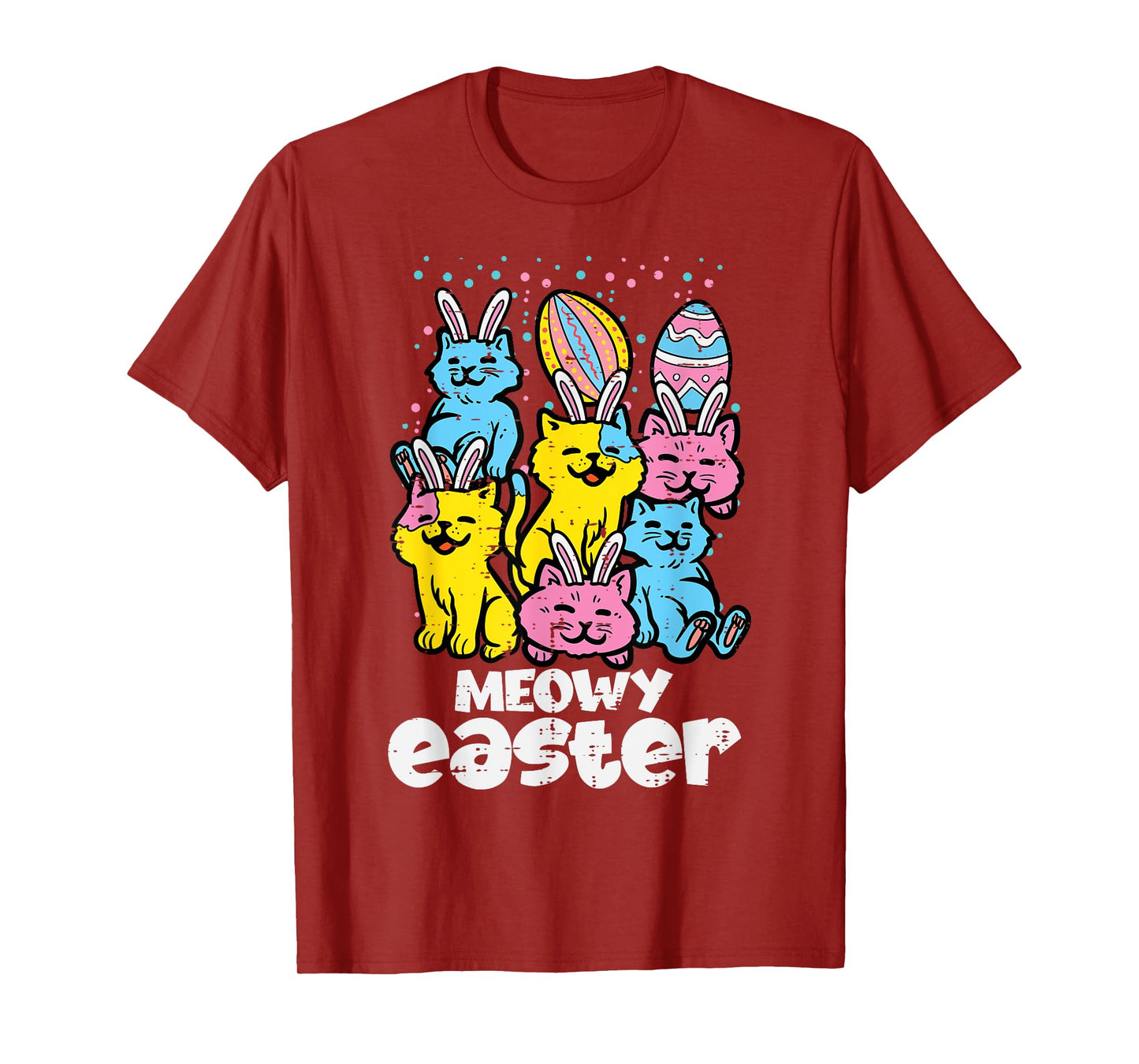 Meowy Easter Bunny Cats Spring Animal Pet Women Girls Kids T-Shirt