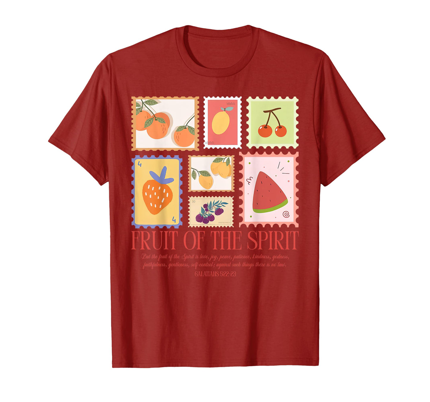 Summer Stamps Fruit Of The Spirit Christian Religious Faith T-Shirt