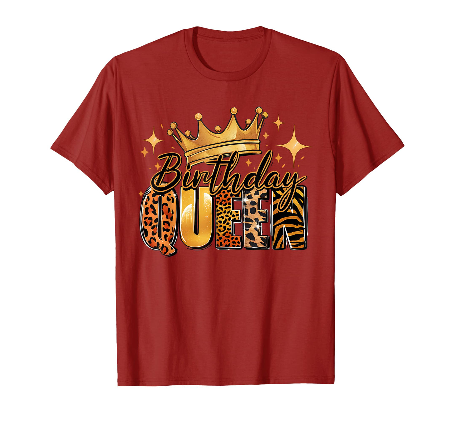 Birthday Queen Golden Crown American Afro Girls Women party T-Shirt