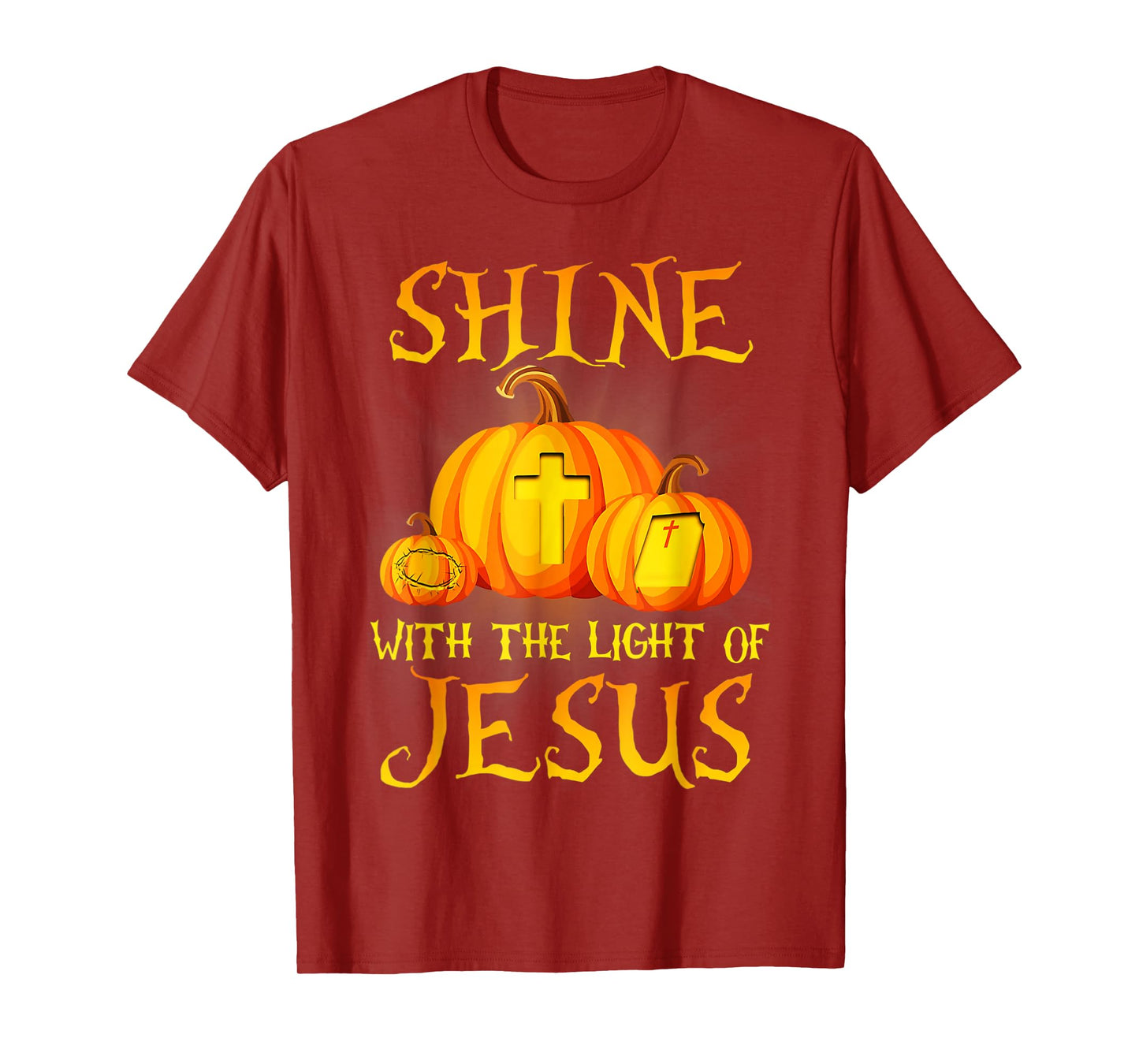 Jack O Lantern Jesus Pumpkin Shine With The Light Of Jesus T-Shirt