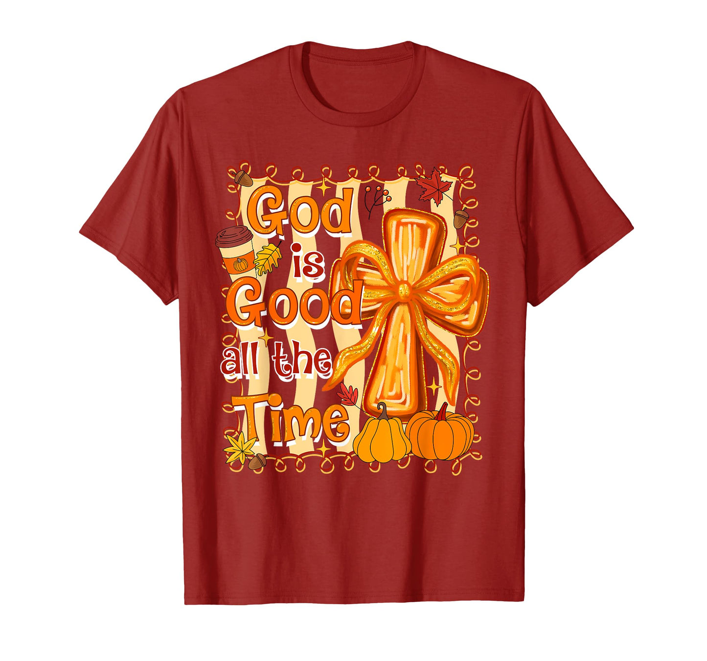 God is Good Fall Vibes Pumpkin Spice Autumn T-Shirt