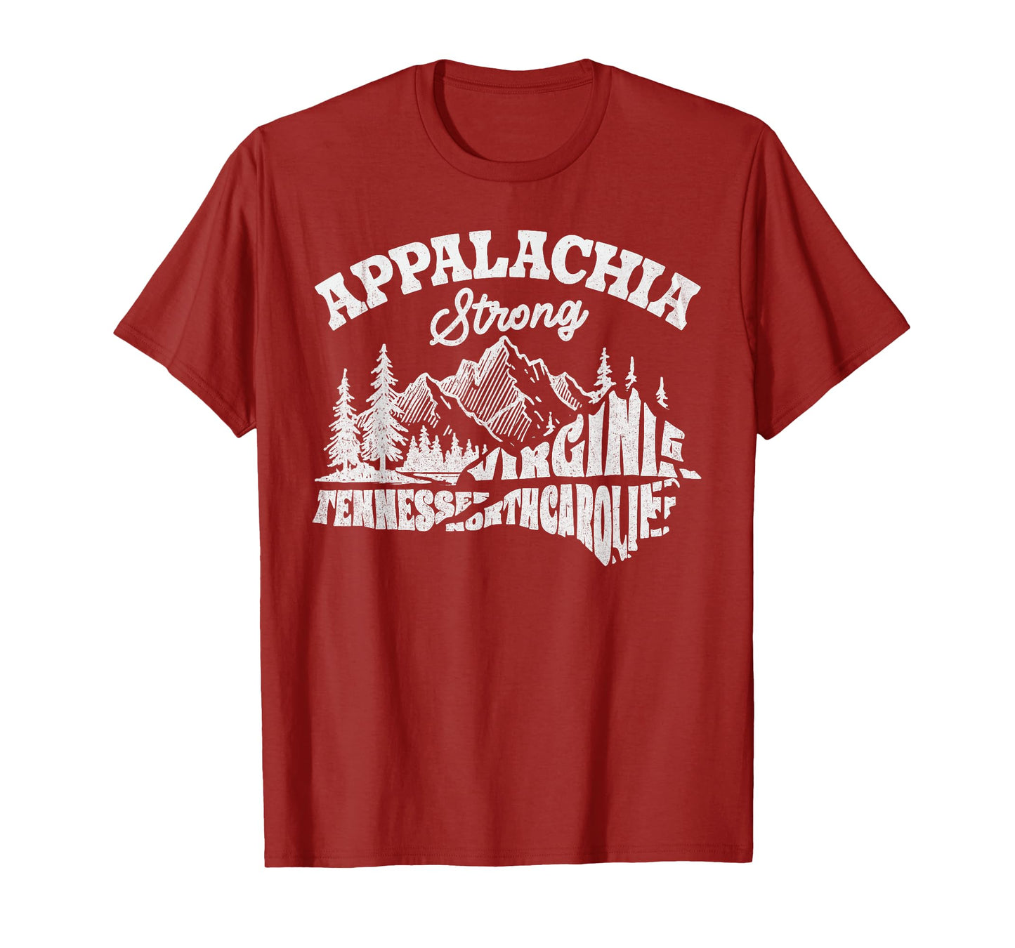 Appalachia Strong Mountain Outdoors Hiking NC Design T-Shirt